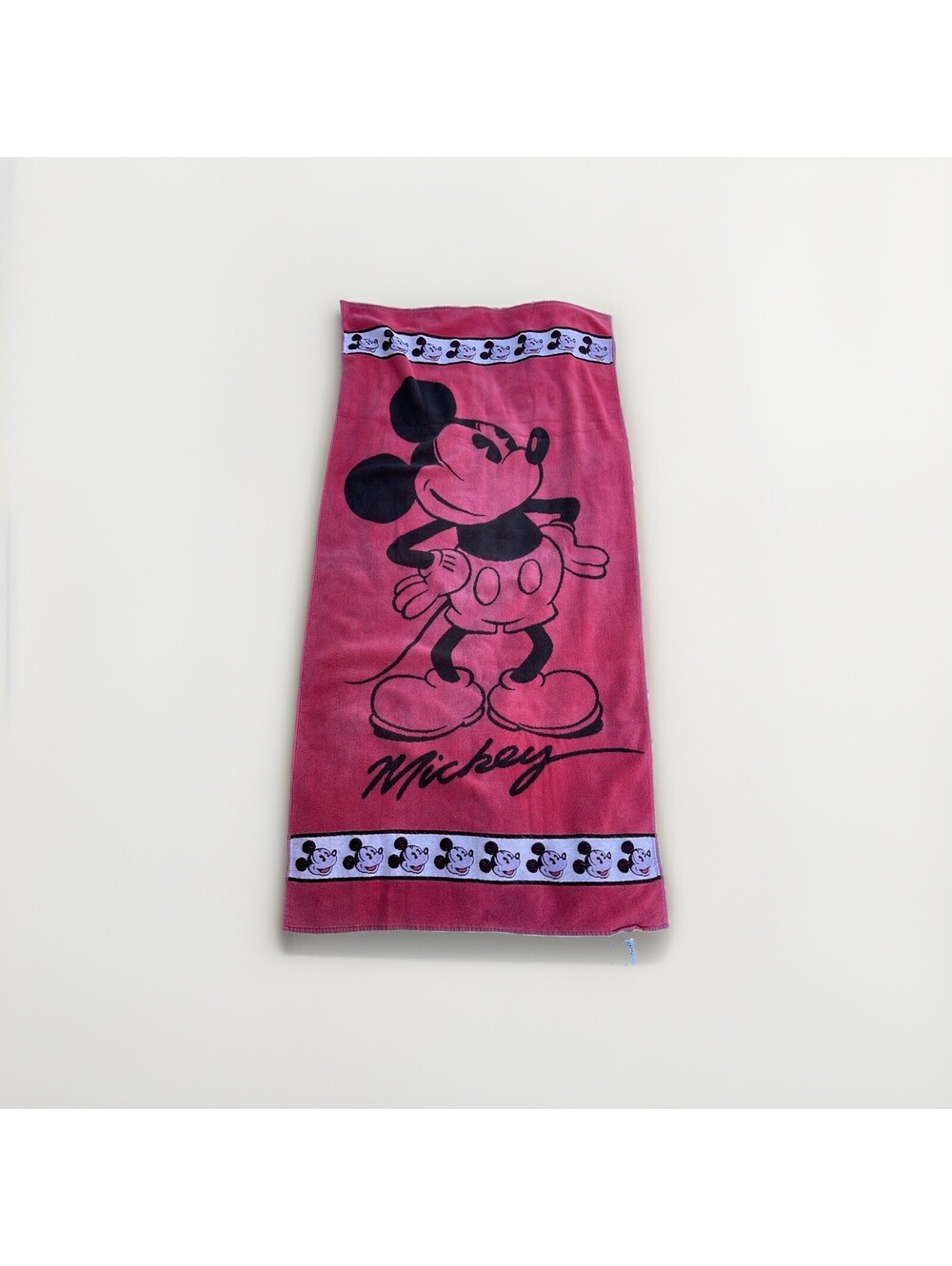 Vintage Disney Mickey & Co. Red 59 X 29” in Terry Cloth Beach Towel